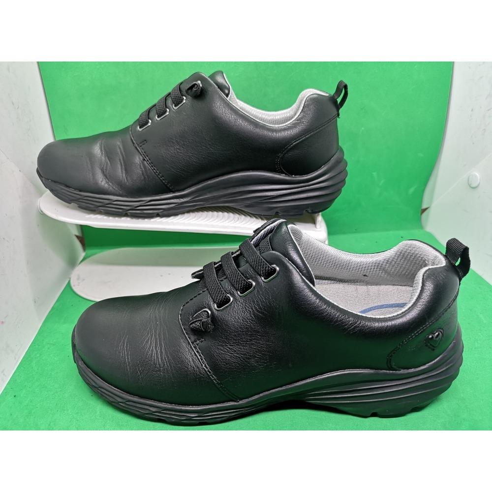 Nurse Mates Align Velocity Shoes Womens Size 7.5 W Black Leather Slip-Resistant
